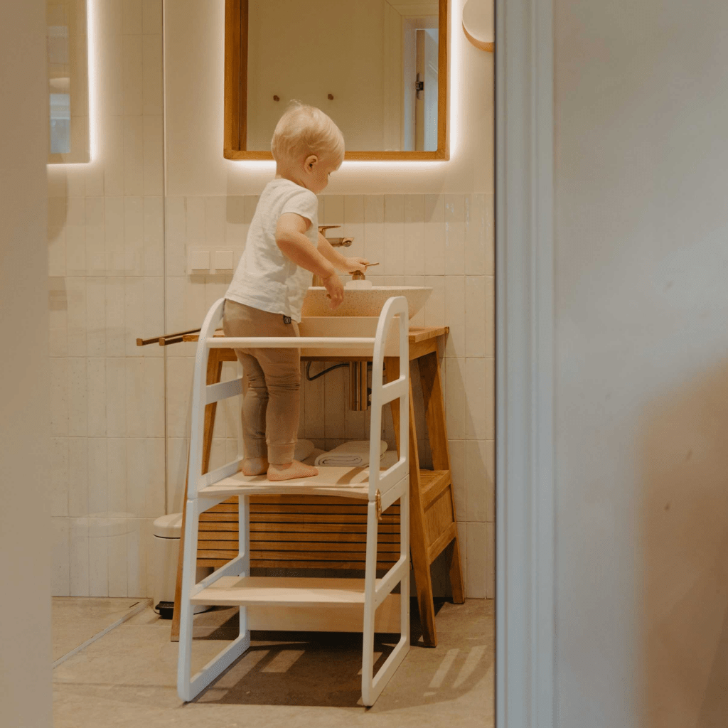 Tour d'Observation Transformable "Sleekstep" – 2 - en - 1 Tour & Bureau (leg&go) en Noir | Motricidade Tinitto – Fabrication européenne