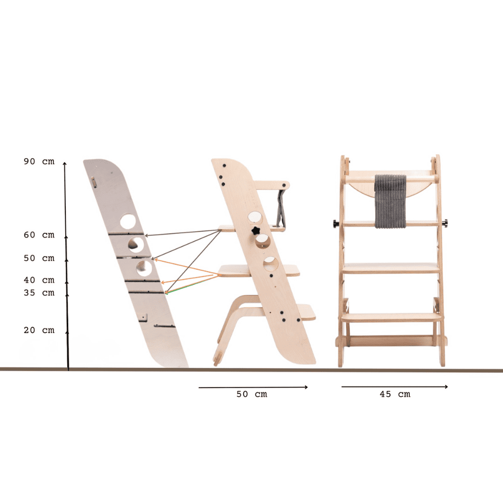 Torre Montessori “Louis” escalable – Aprendizaje y autonomía en | Motricidade Tinitto – Fabricación europea