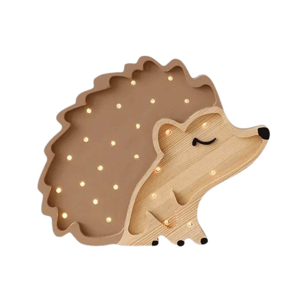 Veilleuse Hérisson en Bois de Pin en Brun | Decoração Tinitto – Fabrication européenne