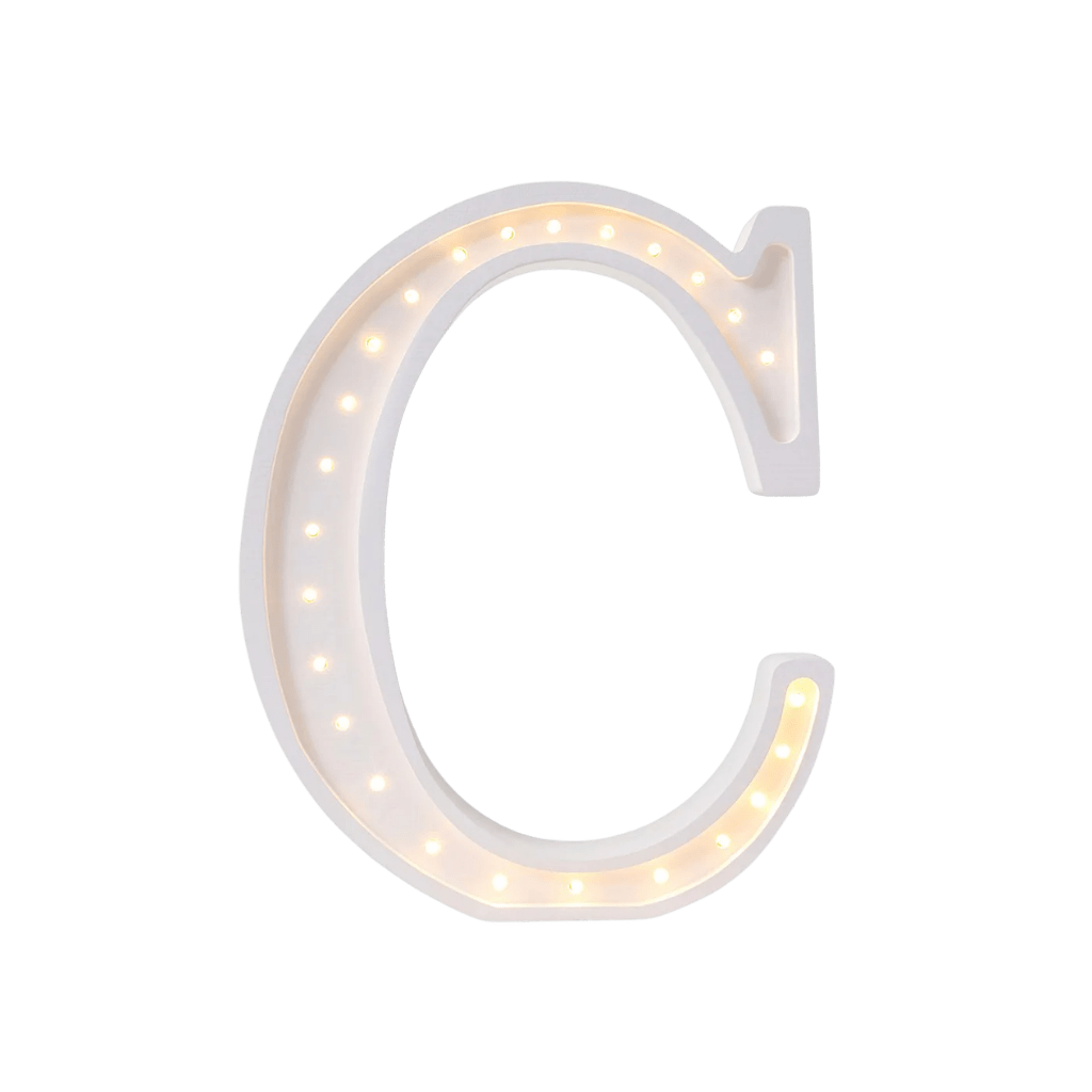 Veilleuse Lettre "C" en Bois de Pin en L | Decoração Tinitto – Fabrication européenne