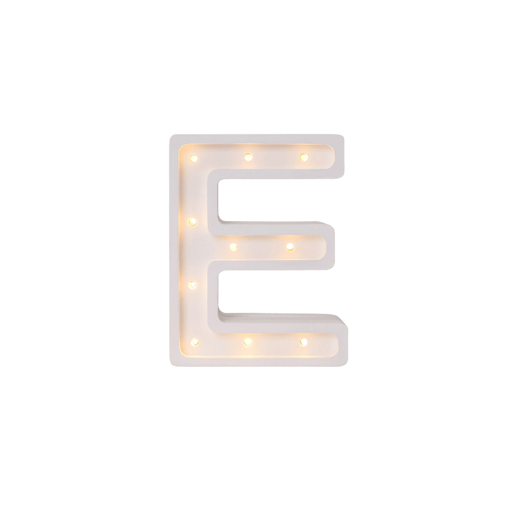 Veilleuse Lettre "E" en Bois de Pin en L | Decoração Tinitto – Fabrication européenne