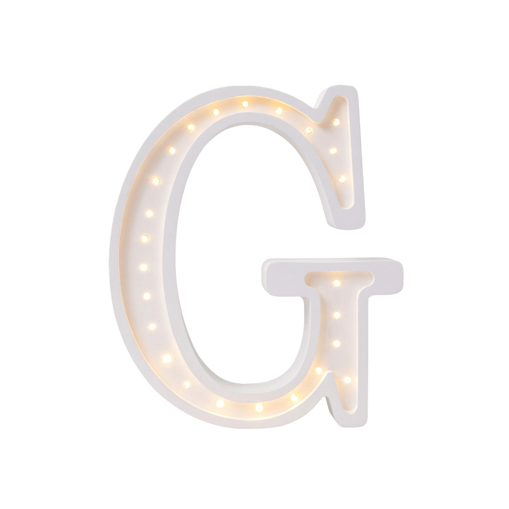 Veilleuse Lettre "G" en Bois de Pin en L | Decoração Tinitto – Fabrication européenne