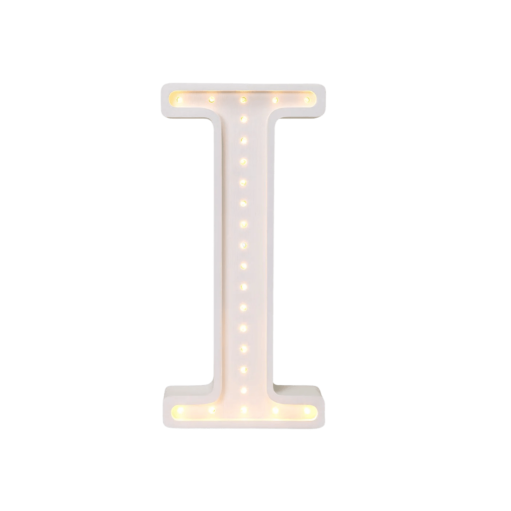 Veilleuse Lettre "I" en Bois de Pin en L | Decoração Tinitto – Fabrication européenne