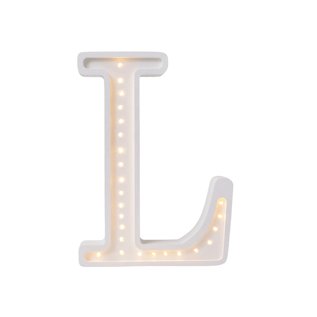 Veilleuse Lettre "L" en Bois de Pin en L | Decoração Tinitto – Fabrication européenne