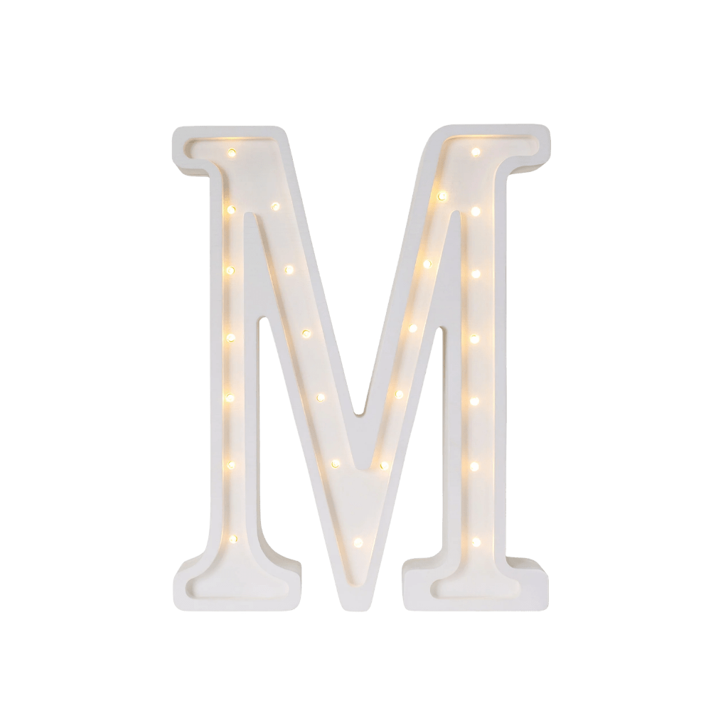 Veilleuse Lettre "M" en Bois de Pin en L | Conforto Tinitto – Fabrication européenne