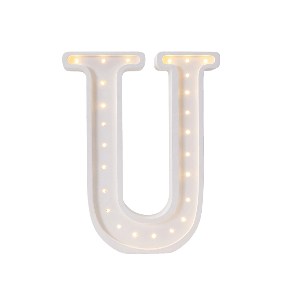 Veilleuse Lettre "U" en Bois de Pin en L | Decoração Tinitto – Fabrication européenne