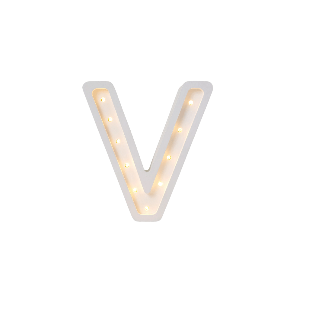 Veilleuse Lettre "V" en Bois de Pin en L | Conforto Tinitto – Fabrication européenne