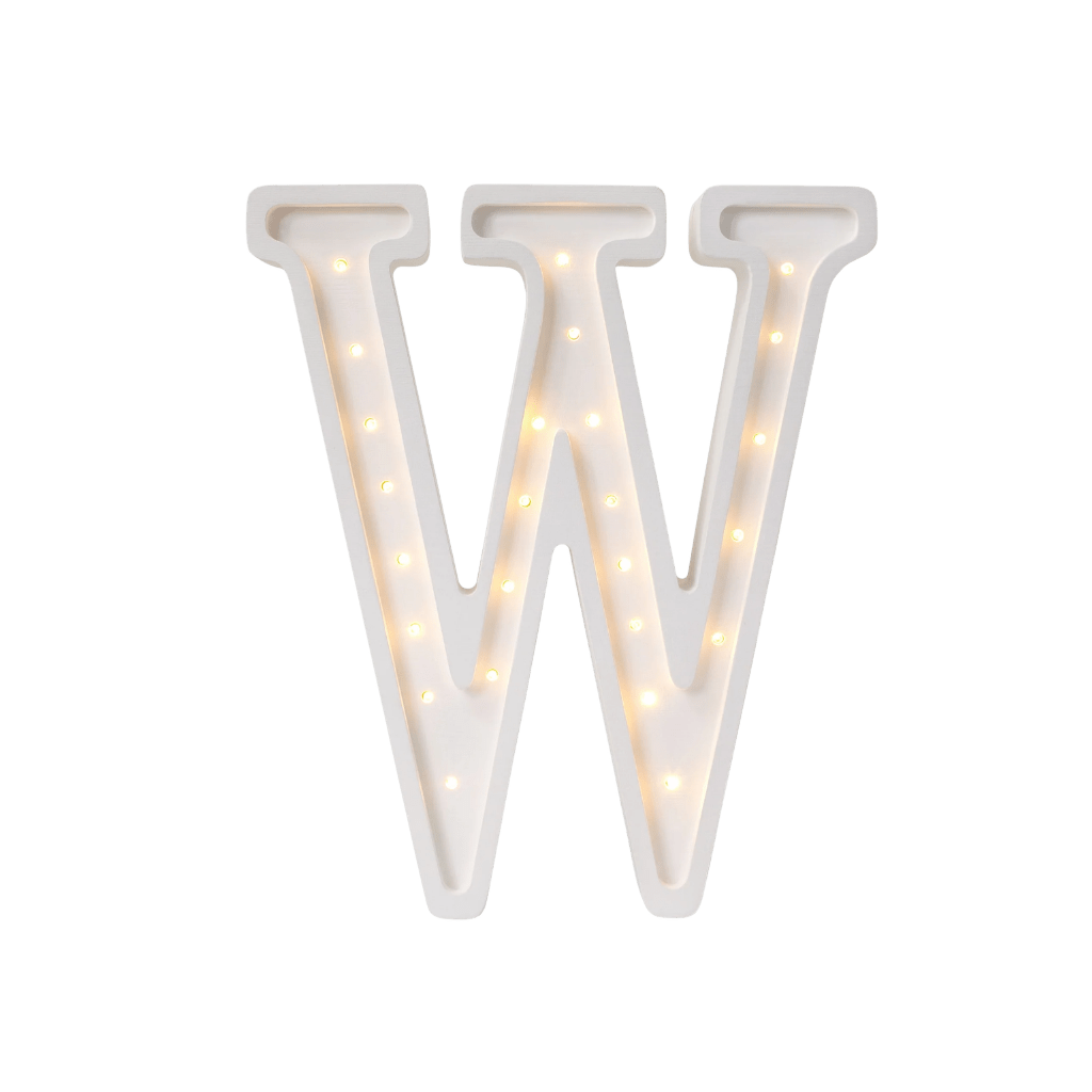 Veilleuse Lettre "W" en Bois de Pin en L | Decoração Tinitto – Fabrication européenne