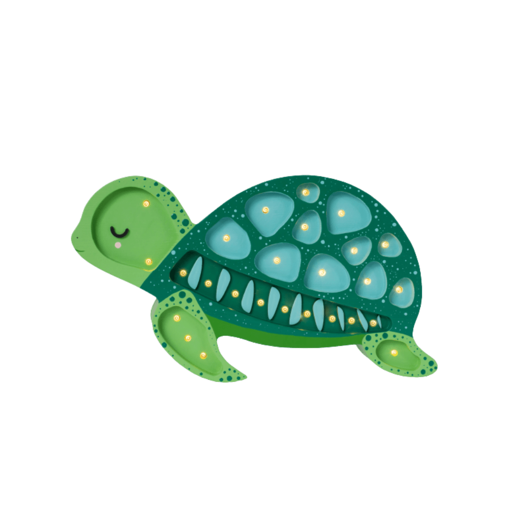 Veilleuse Tortue en Bois de Pin en Ocean | Conforto Tinitto – Fabrication européenne