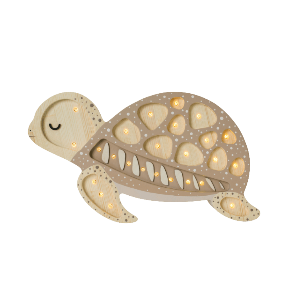 Veilleuse Tortue en Bois de Pin en Sable | Conforto Tinitto – Fabrication européenne